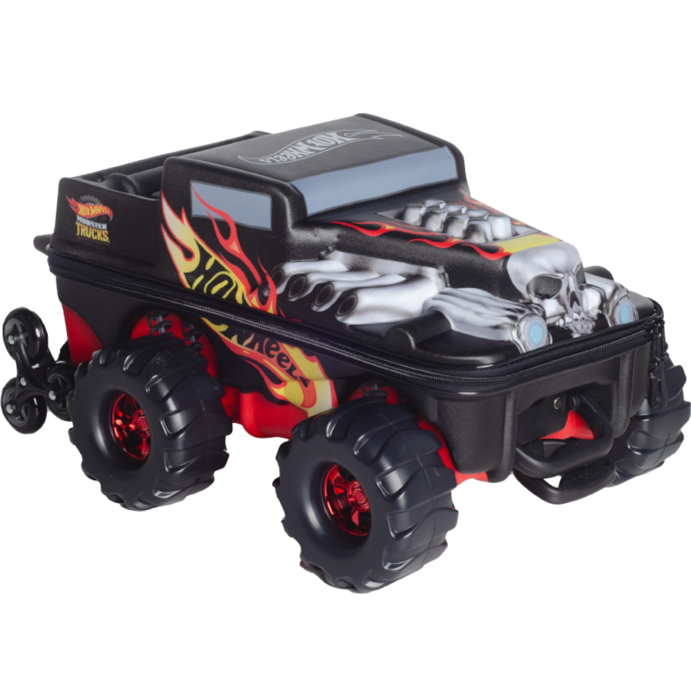 MALA INFANTIL HOTWHEELS BONE MONSTER TRUCKS