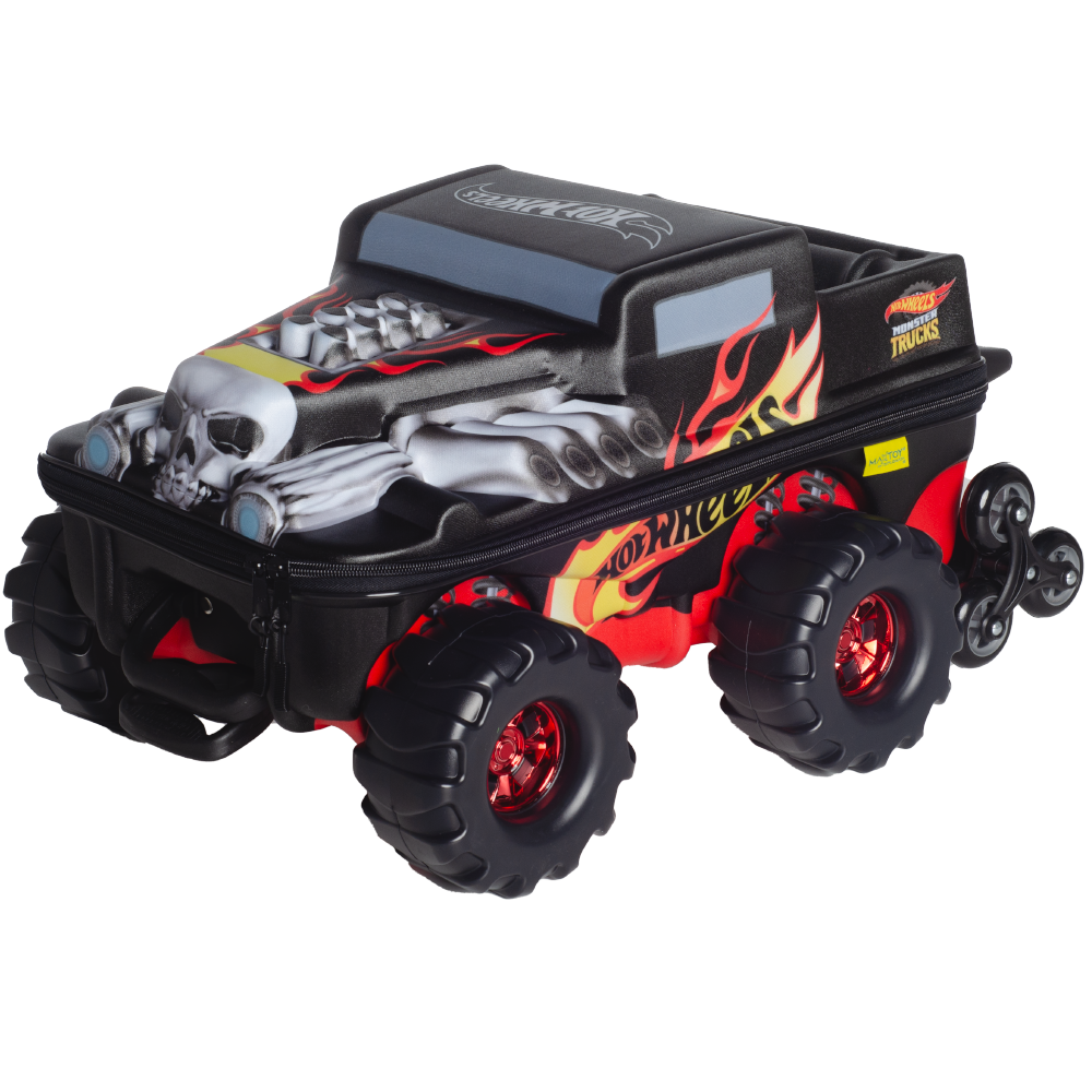 MALA INFANTIL HOTWHEELS BONE MONSTER TRUCKS