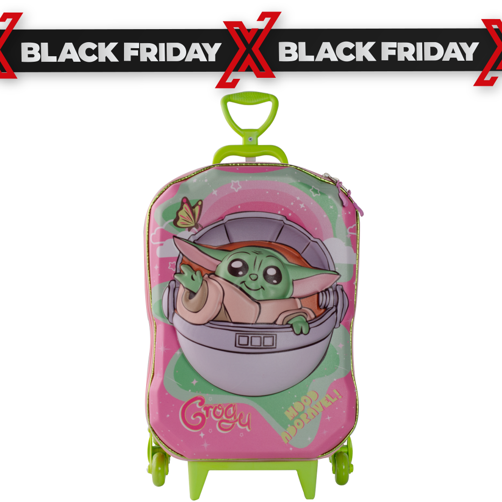 MALA INFANTIL STAR WARS GROGU ROSA