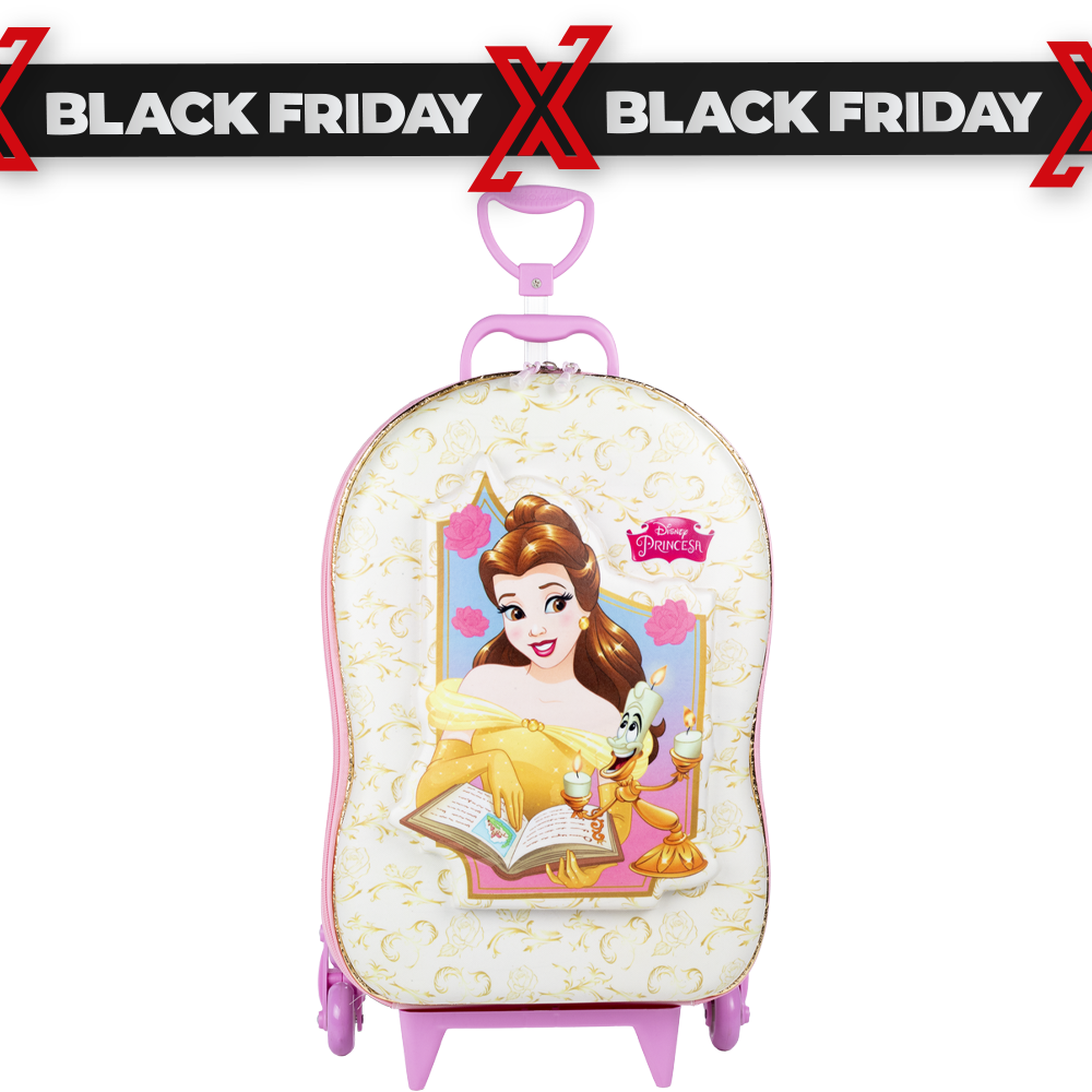 Mala Infantil Disney Princesas Bela Rosa ...